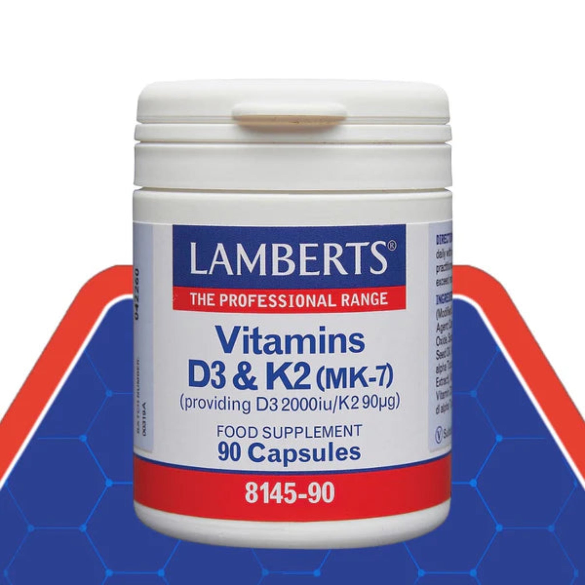 Lamberts Vitamins D3 (2000iu) and K2 (90ug) 90 capsules