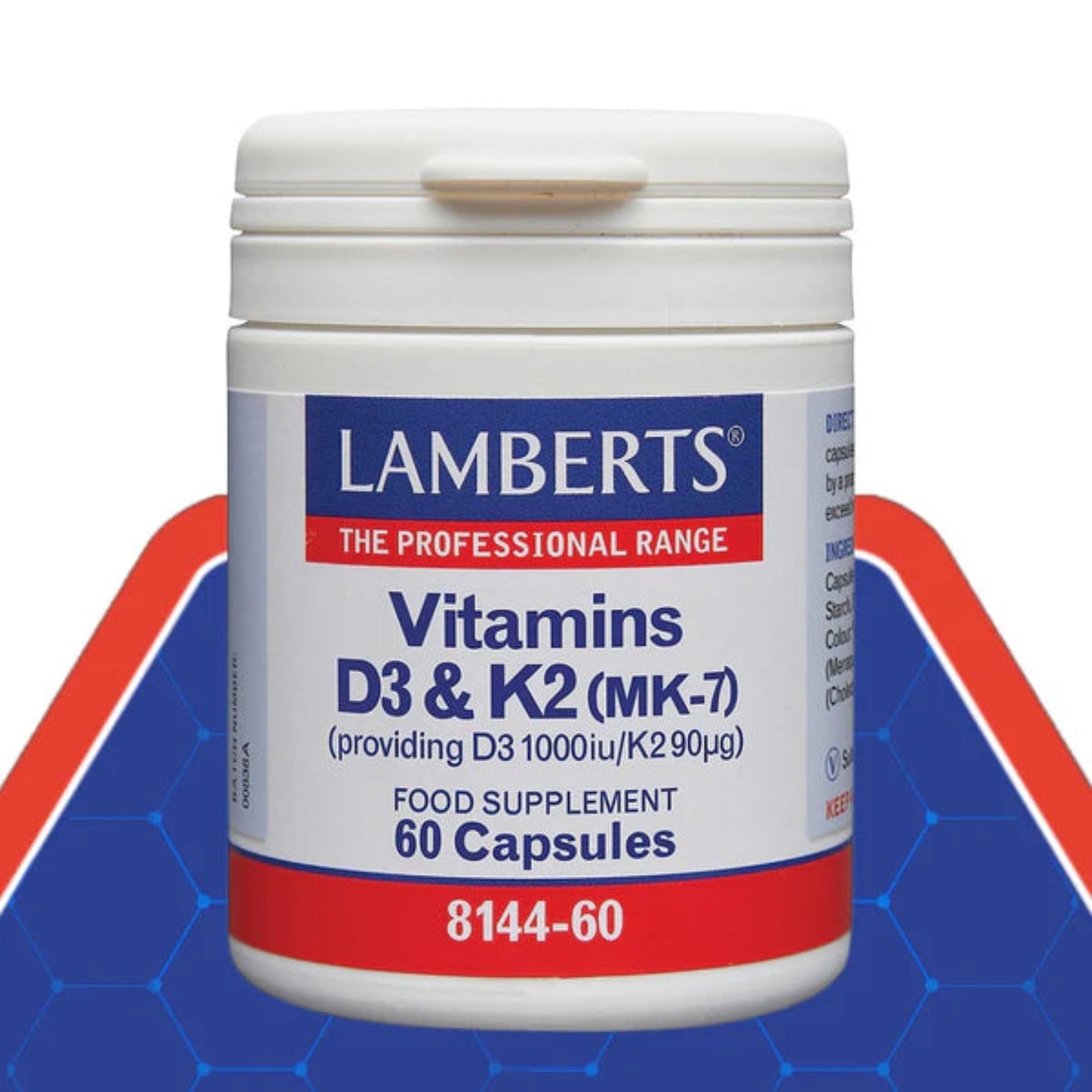 Lamberts Vitamins D3 (1000iu) and K2 (90ug) 60 capsules