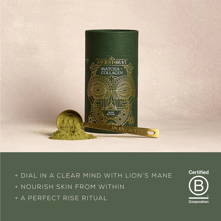 Ancient + Brave - Matcha + Collagen Powder with Lion's Mane