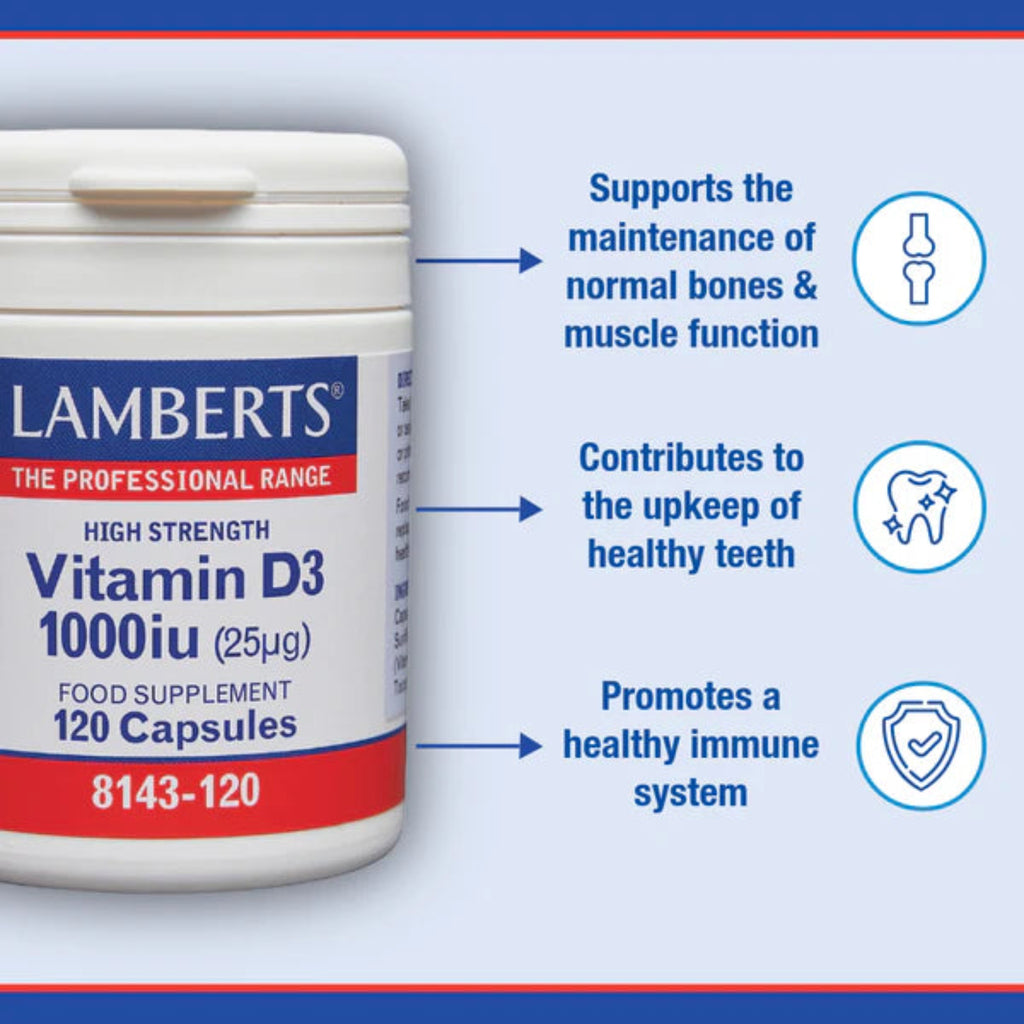 Lamberts Vitamin D3 1000iu 120 capsules