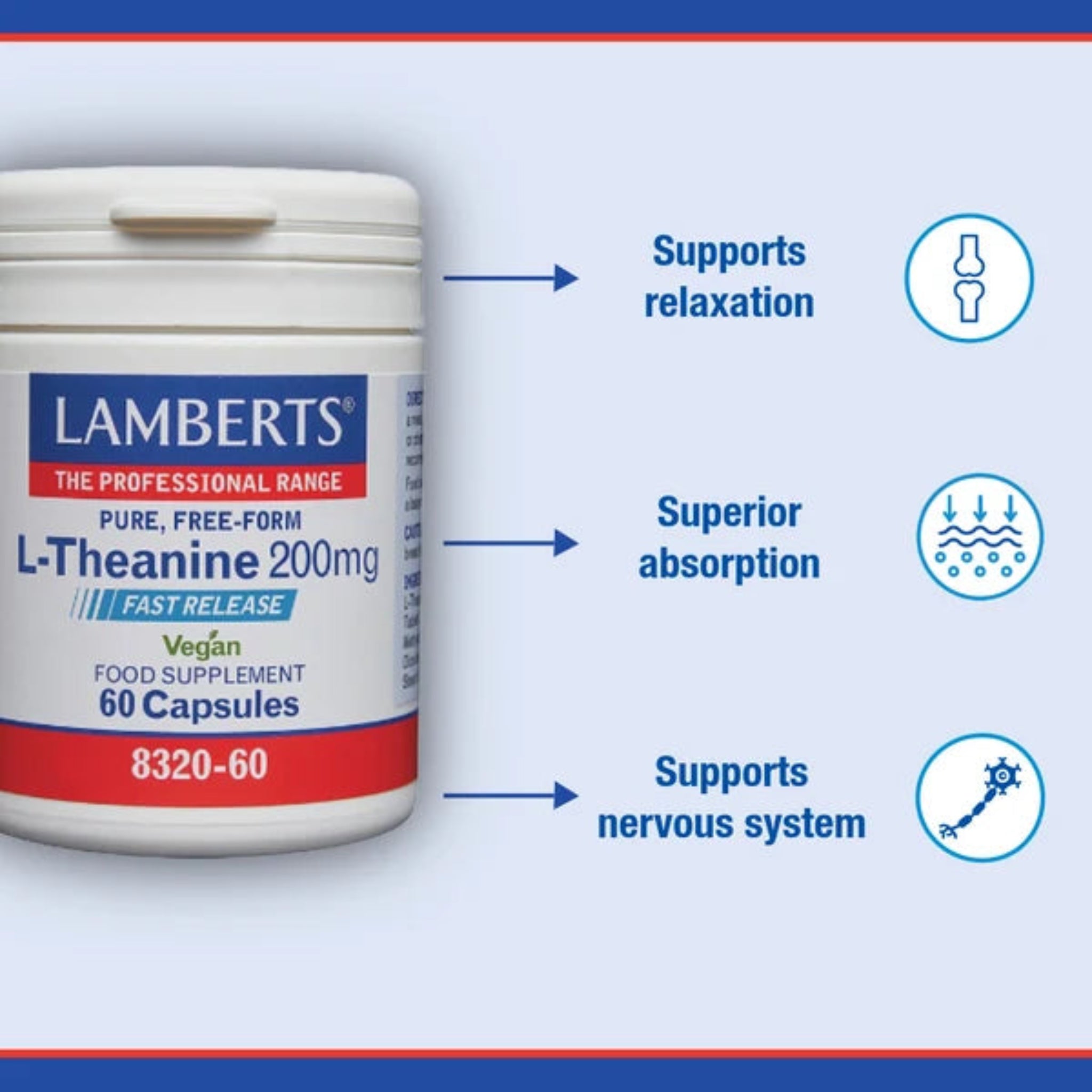 Lamberts L-Theanine 200mg 60 Capsules