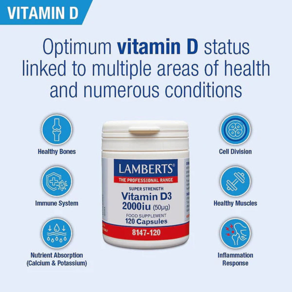Lamberts Vitamin D3 2000iu  120 capsules