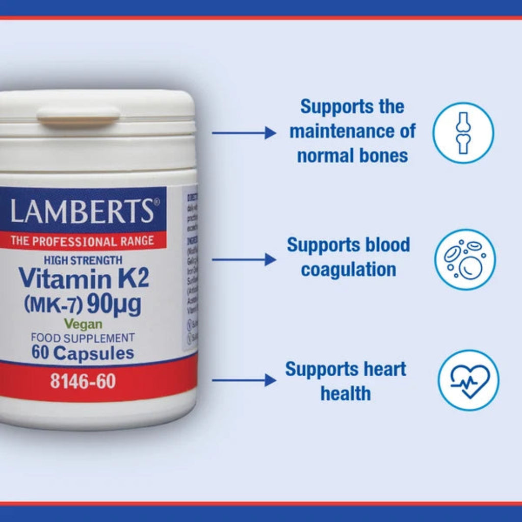 Lamberts Vitamin K2 (90ug) 60 capsules