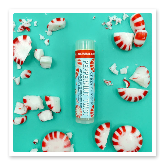 Crazy Rumors Peppermint Twist Lip Balm - Limited Edition