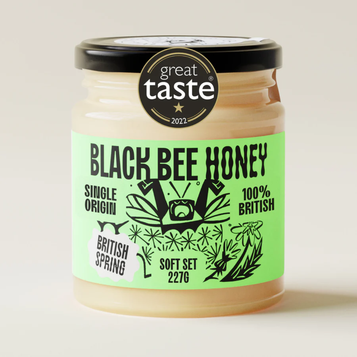 Black Bee Honey - Raw British Set Spring Hiney
