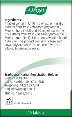 A.Vogel Echinaforce Forte Cold & Flu Tablets