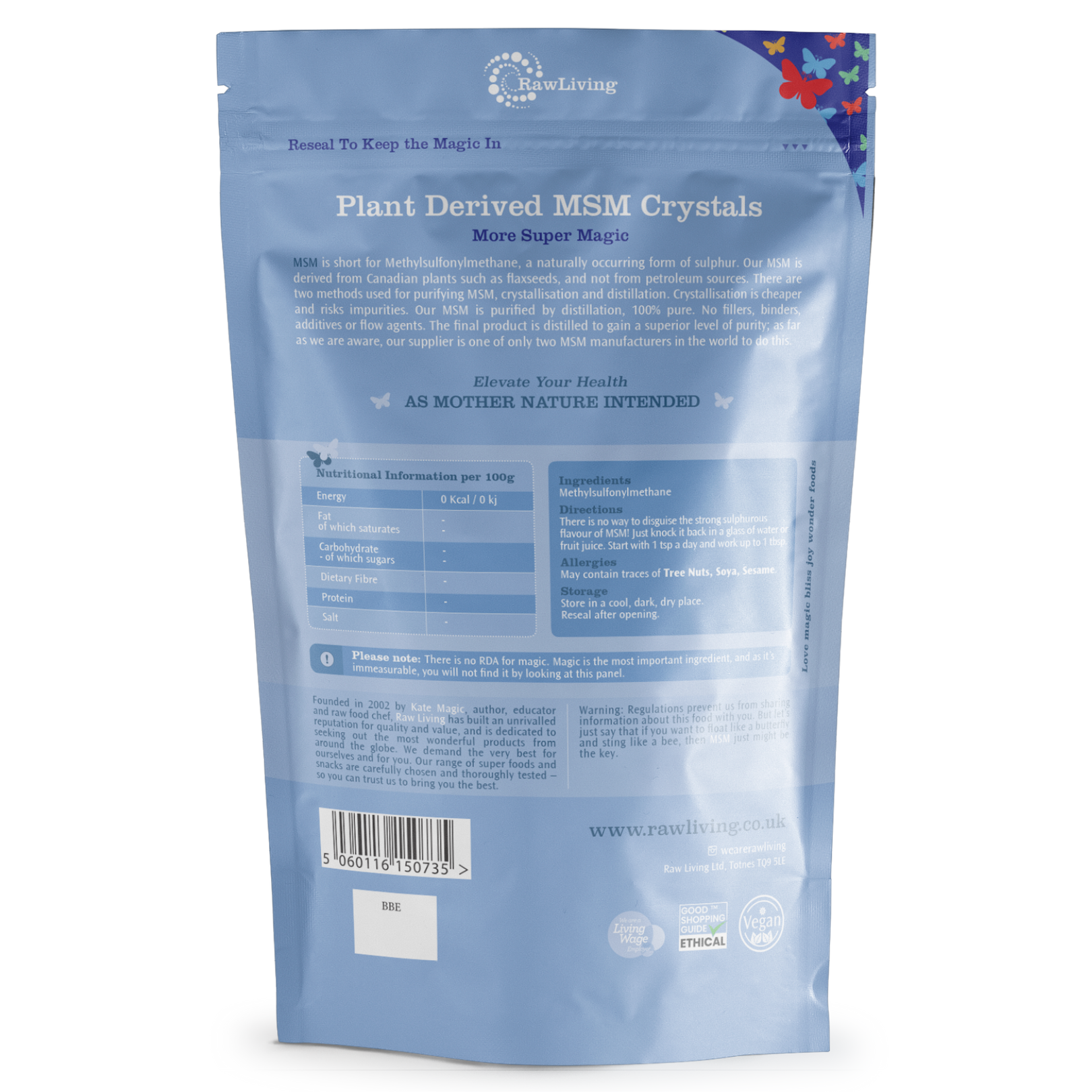 Raw Living MSM Crystals