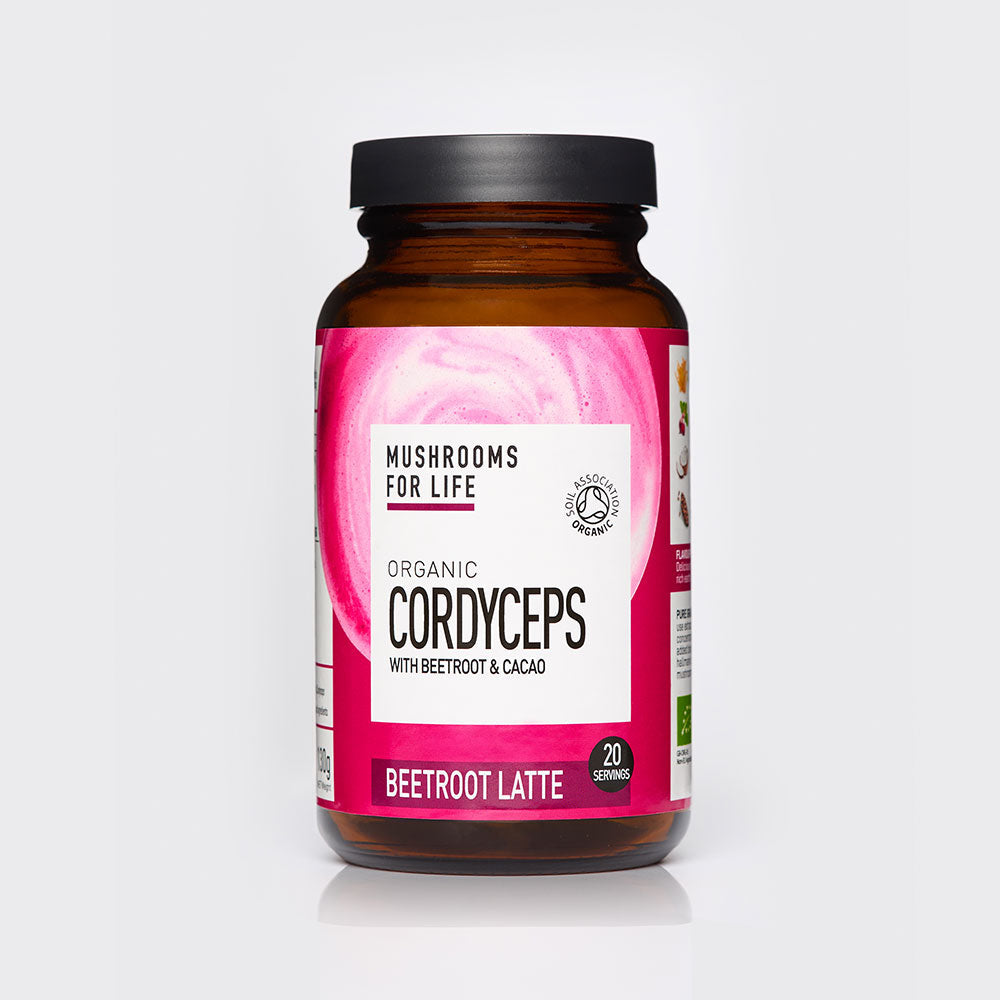 Mushrooms For Life - Organic  Cordyceps Beetroot Latte