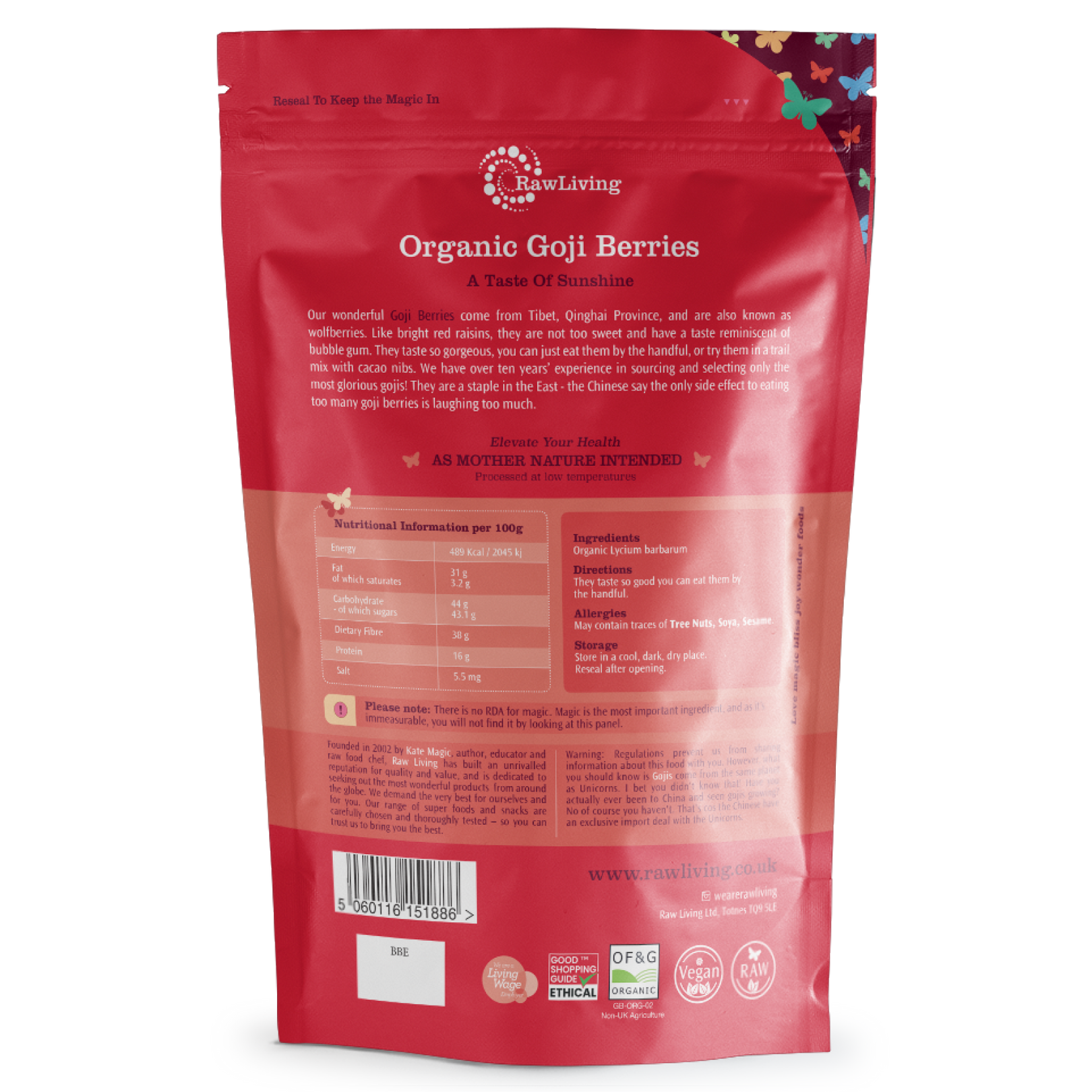Raw Living Organic Goji Berries