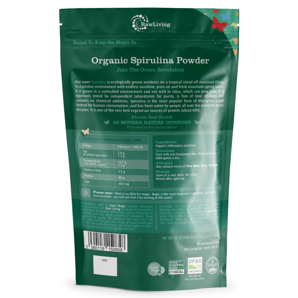 Raw Living Raw Organic Spirulina Powder