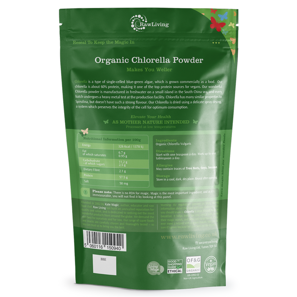 Raw Living Organic Chlorella Powder