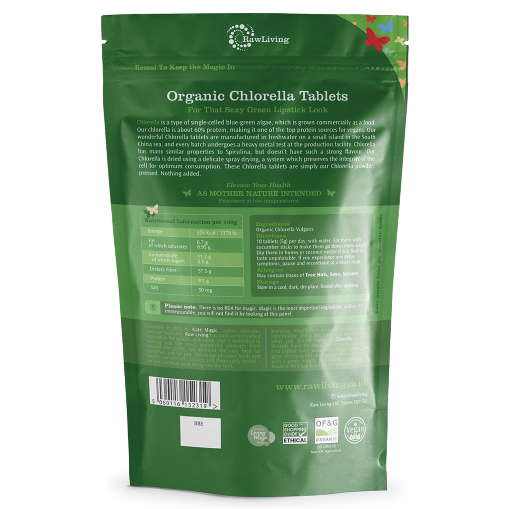 Raw Living Chlorella Tablets