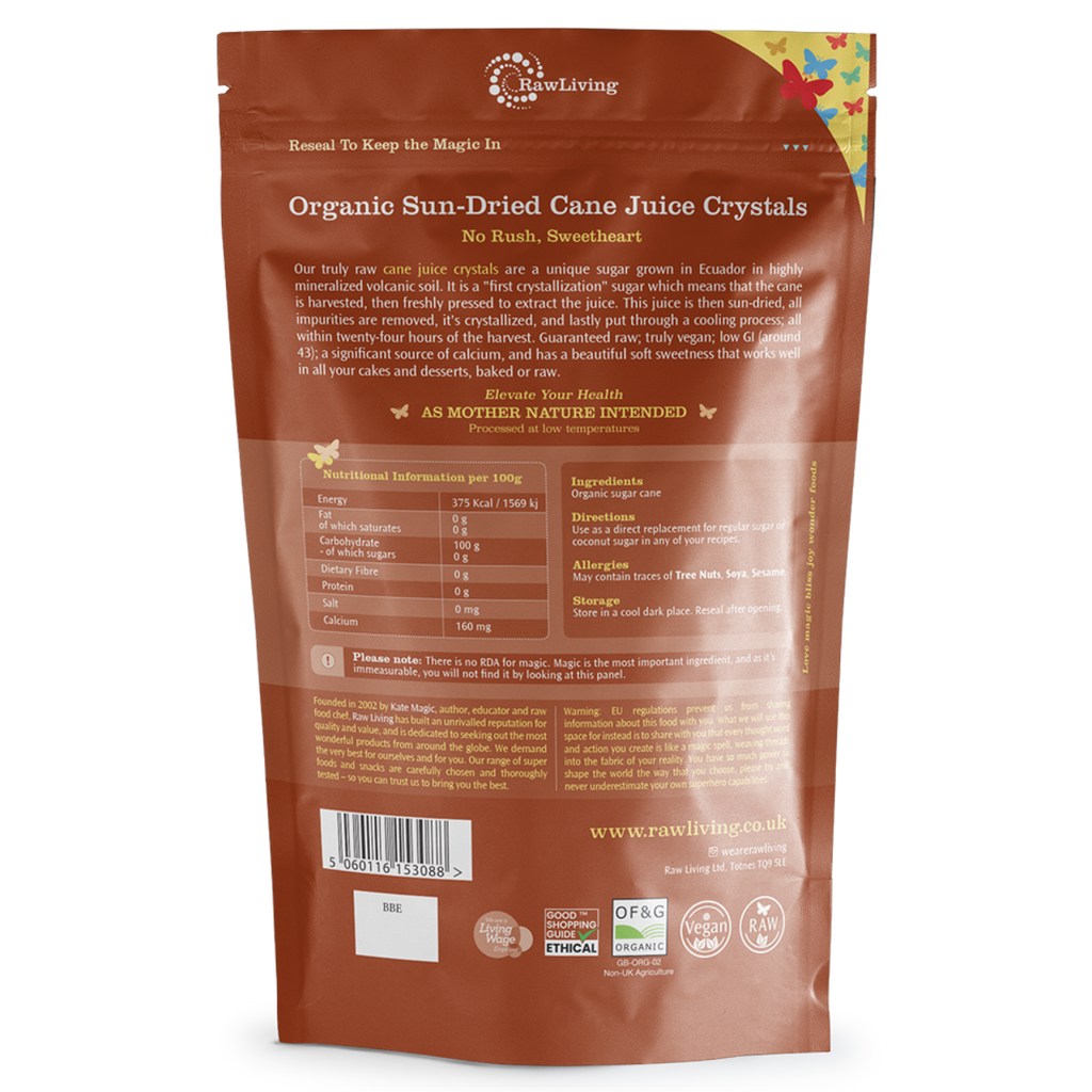 Raw Living Organic Raw Cane Juice Crystals
