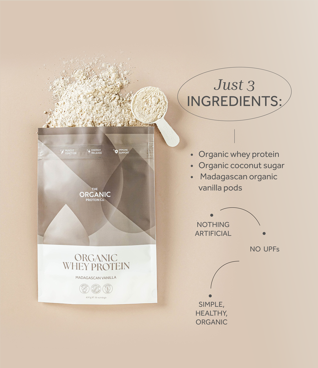 The Organic Protein Co. - Madagascar Vanilla Whey Protein