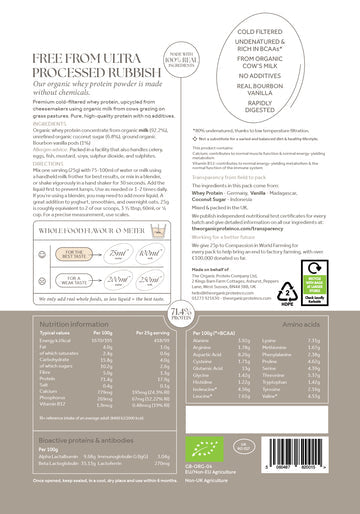 The Organic Protein Co. - Madagascar Vanilla Whey Protein