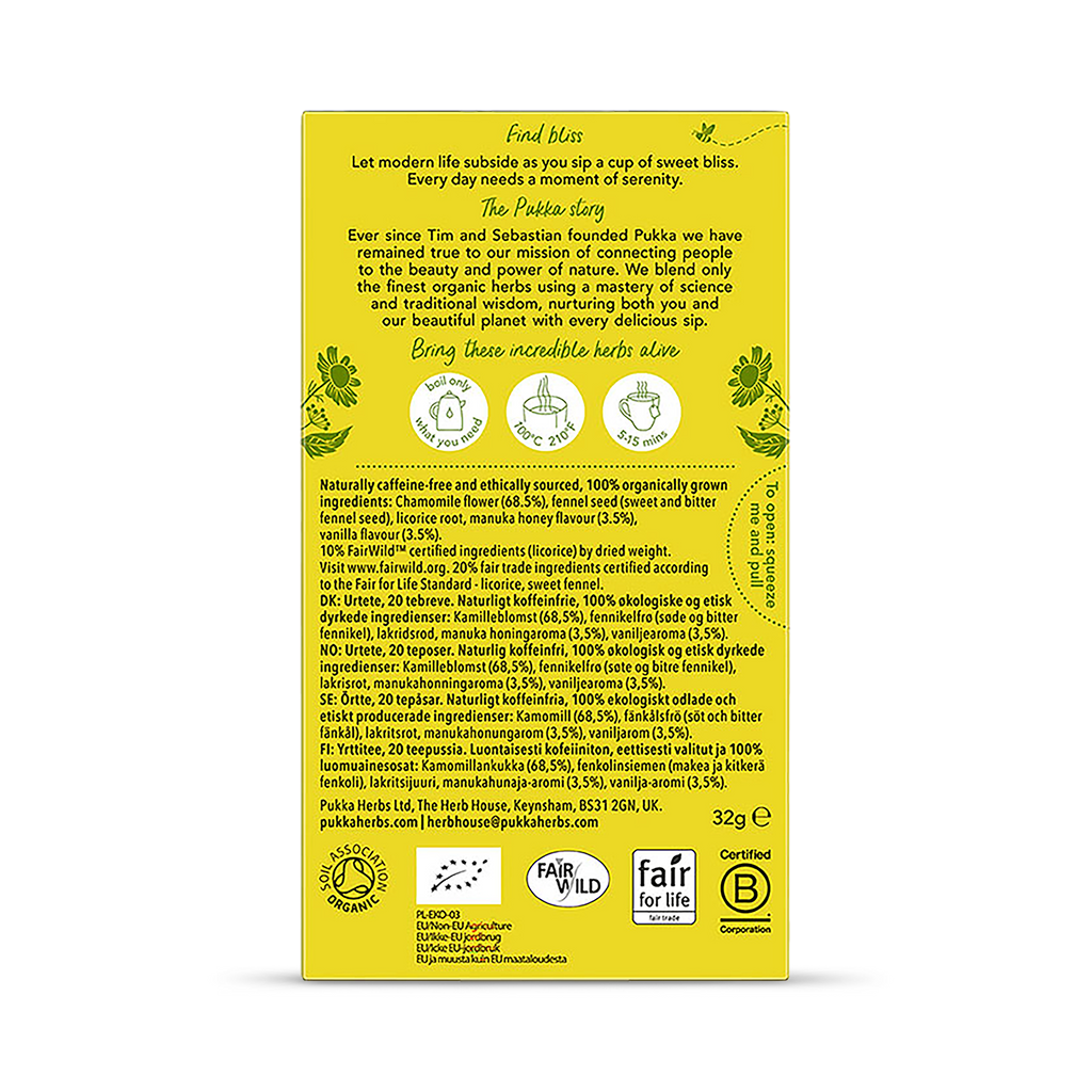 Pukka Herbs - Chamomile, Vanilla & Manuka Honey Tea