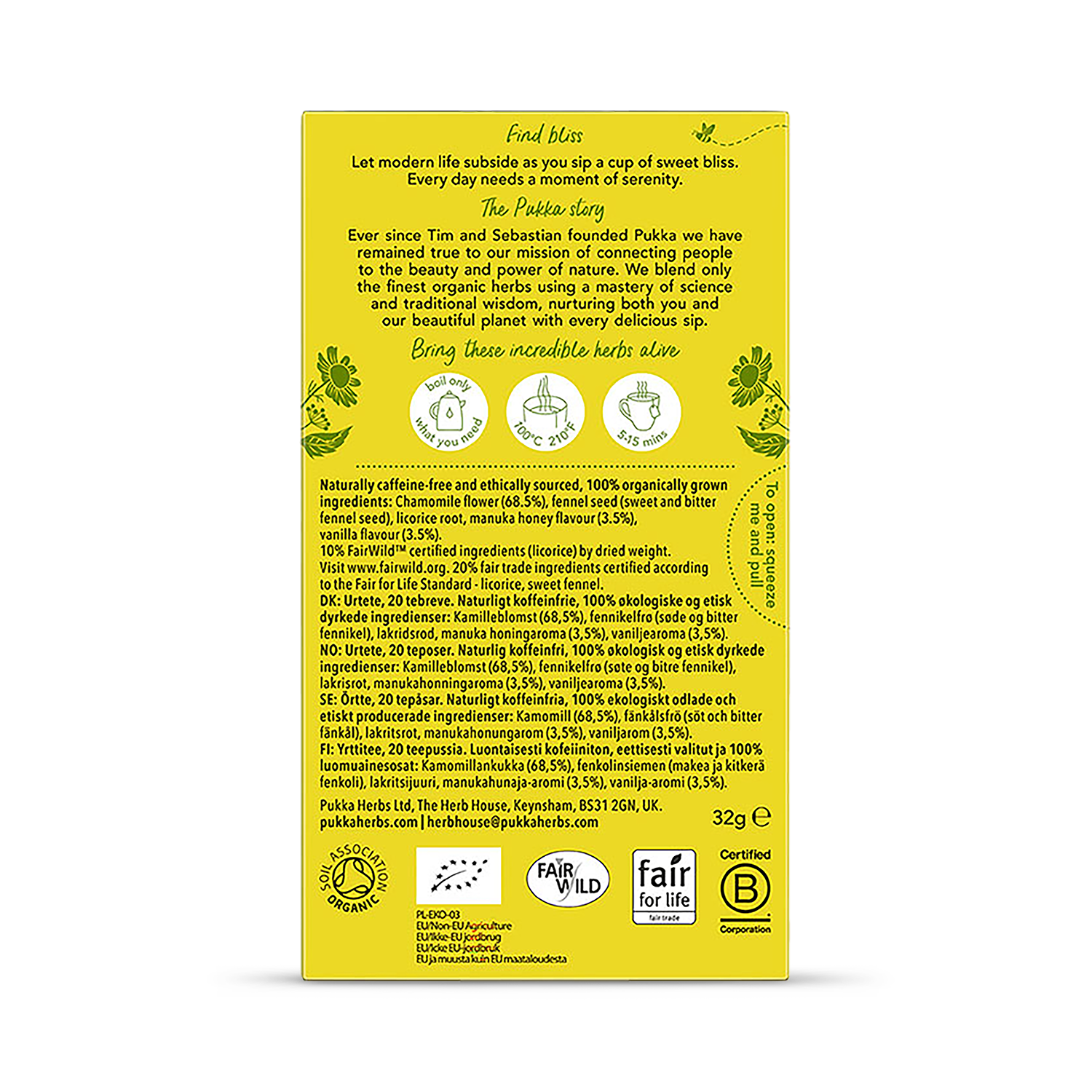 Pukka Herbs - Chamomile, Vanilla & Manuka Honey Tea