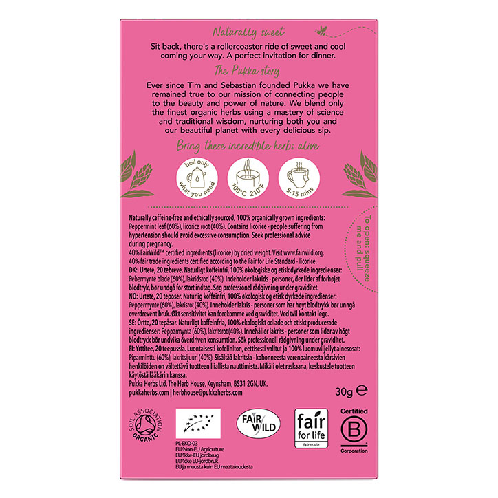 Pukka Herbs - Peppermint & Licorice Tea