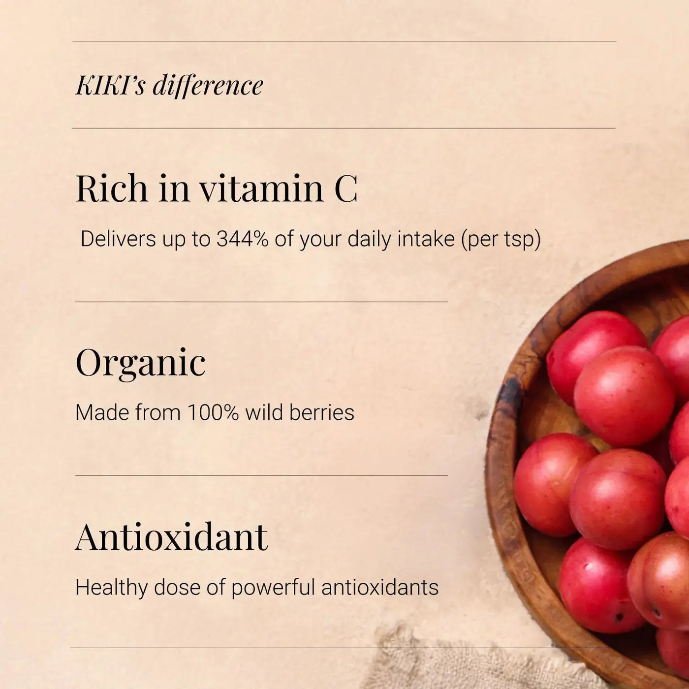 Kiki Health Camu Camu Powder