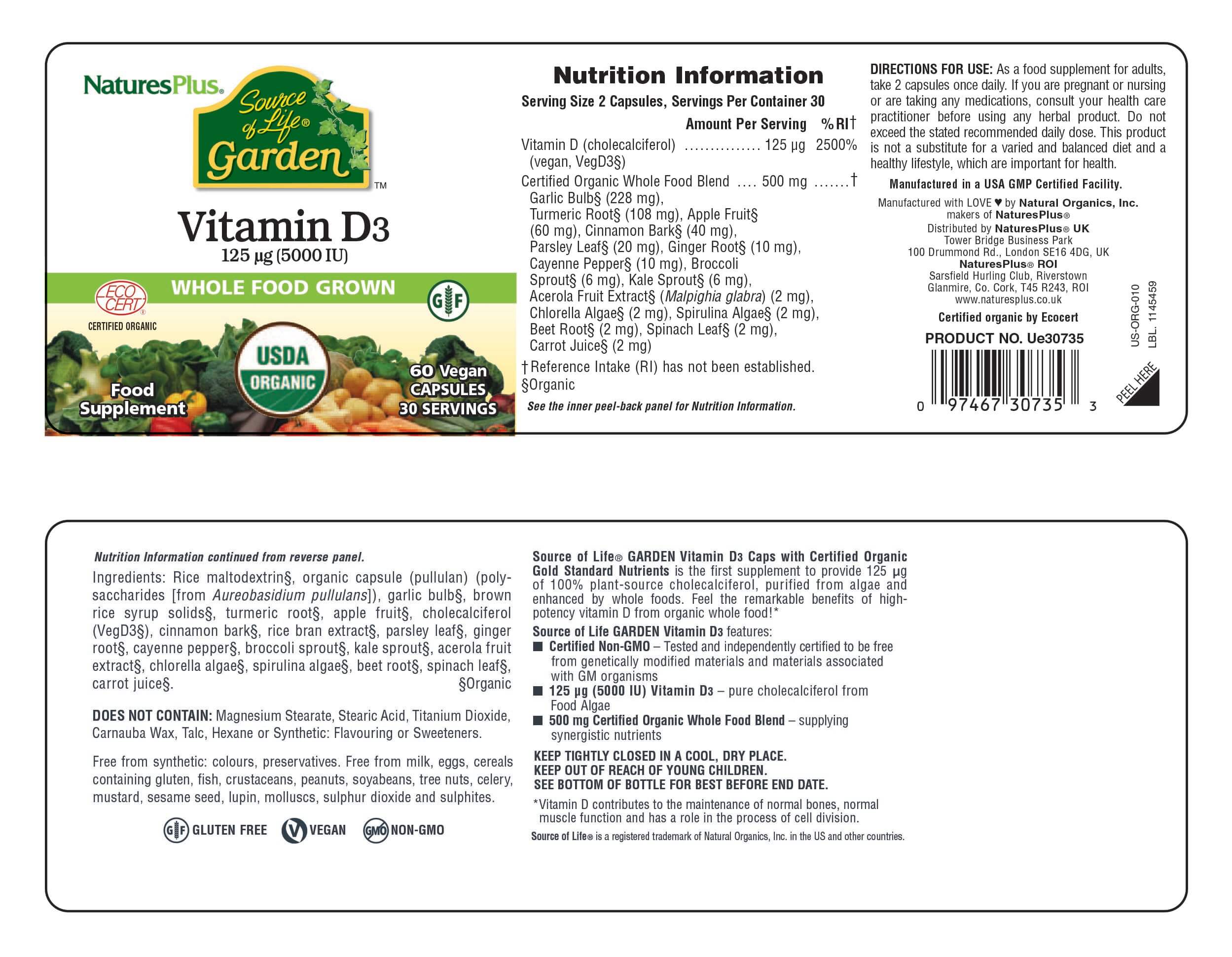 Nature’s Plus Source of Life Garden Vitamin D3