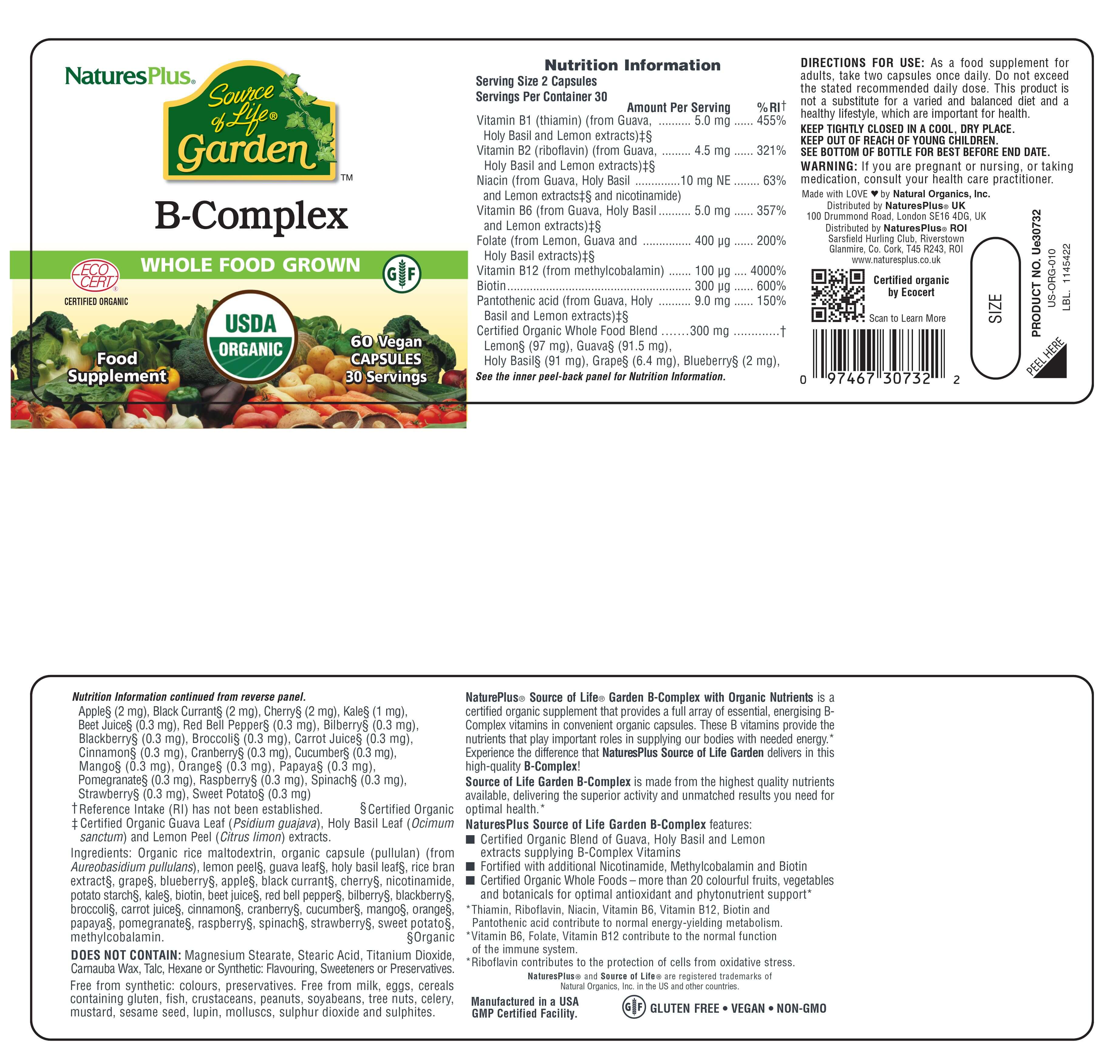 Nature’s Plus Source of Life Garden B Complex