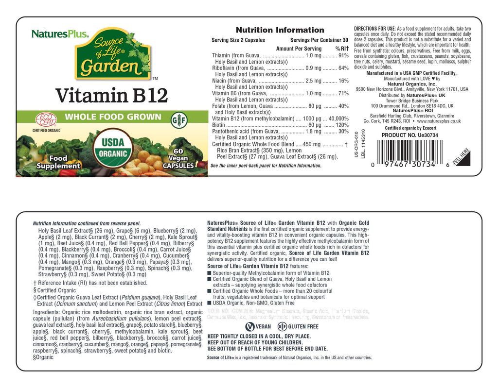 Nature’s Plus Source of Life Garden B12