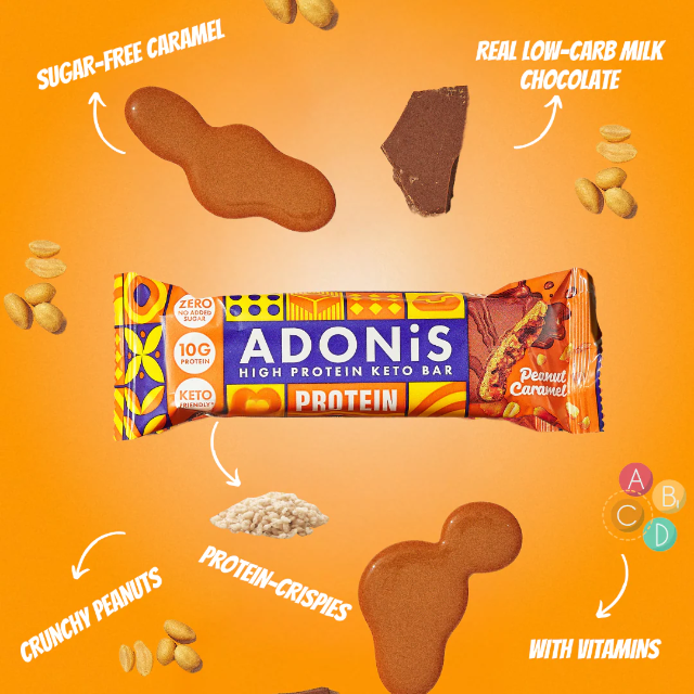 Adonis Caramel Peanut High Protein Bar