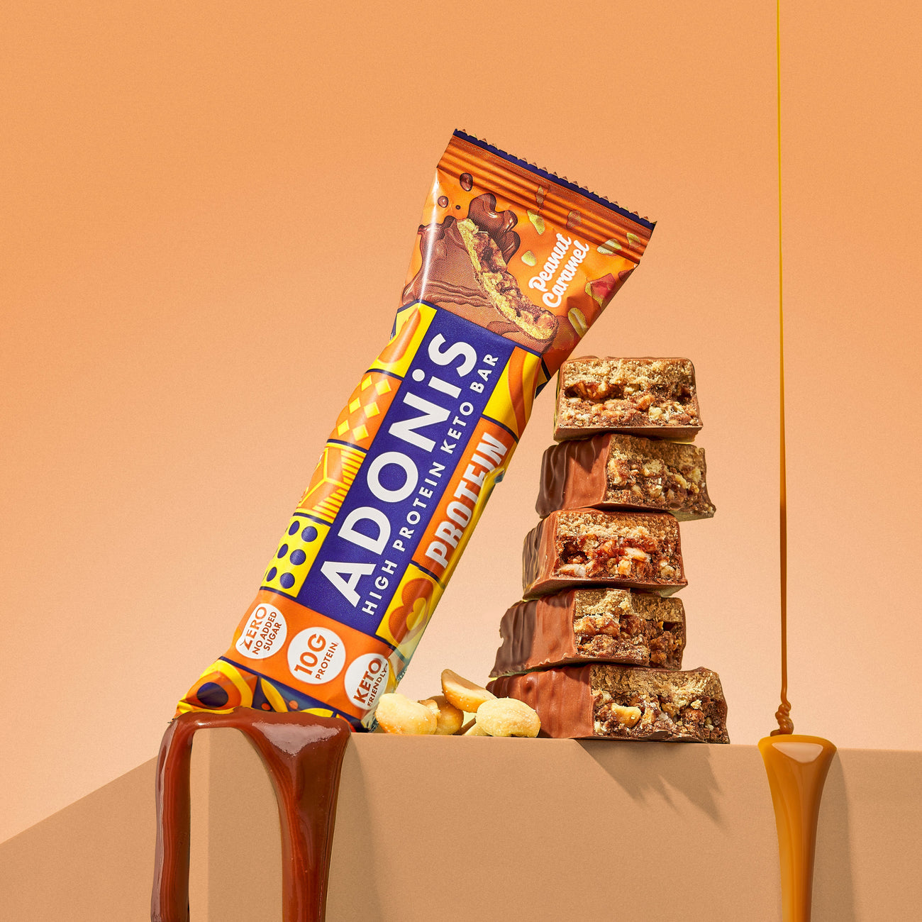 Adonis Caramel Peanut High Protein Bar