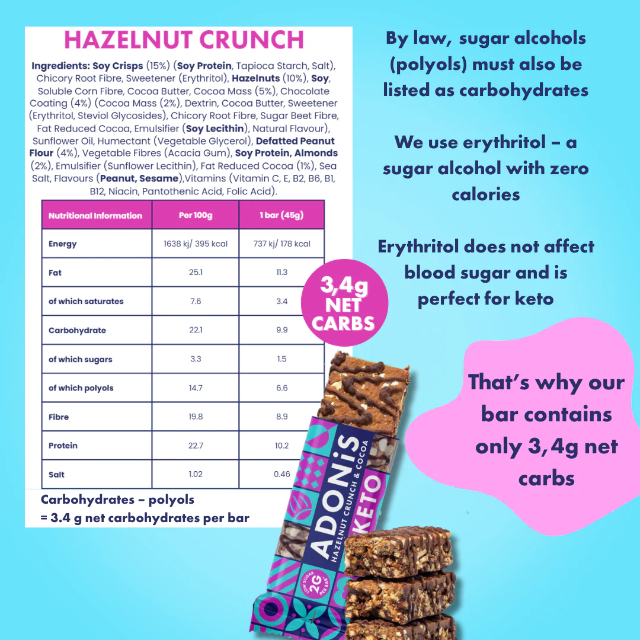 Adonis Hazelnut Crunch Keto High Protein Bar