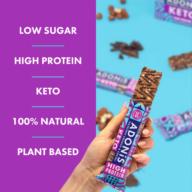 Adonis Hazelnut Crunch Keto High Protein Bar