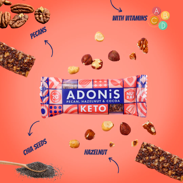 Adonis Pecan + Hazelnut Keto Bars