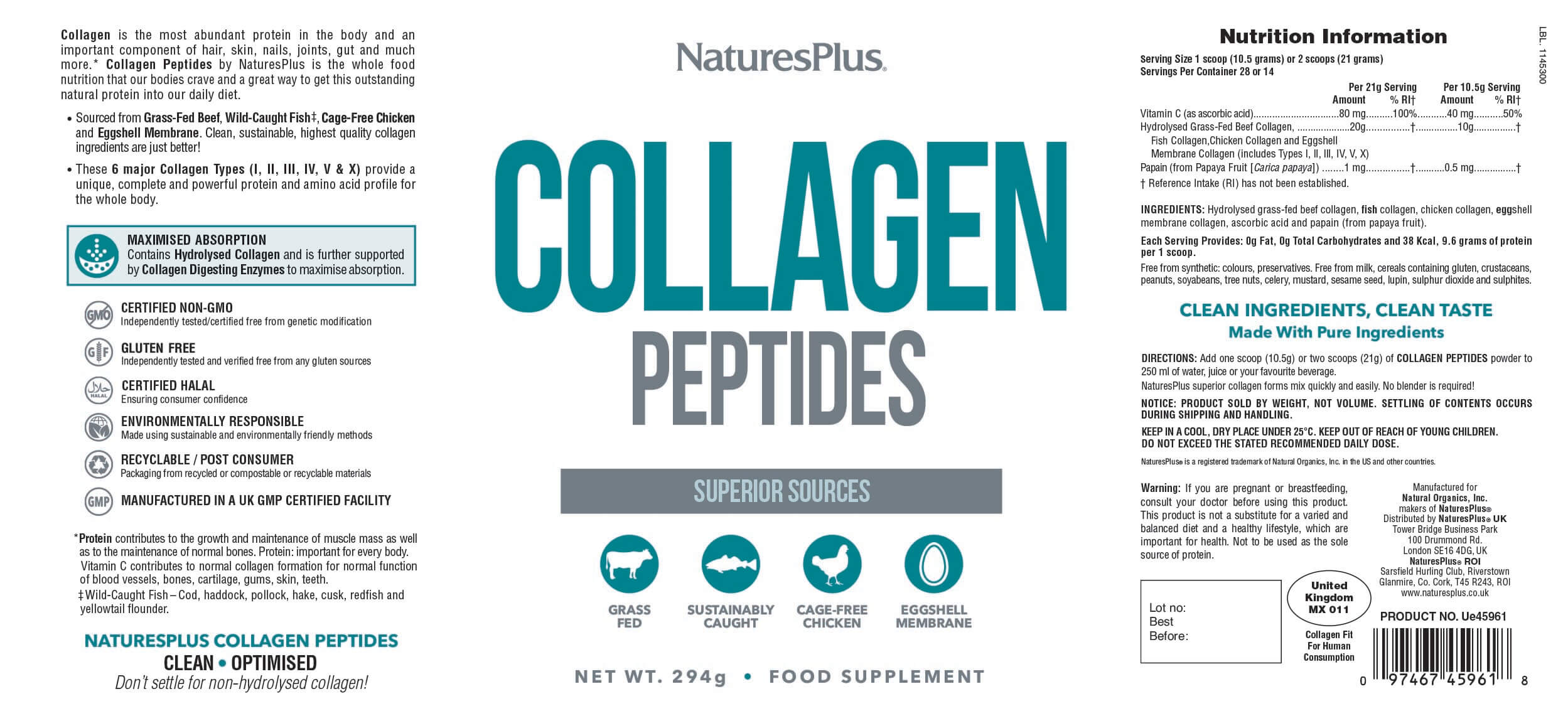 Nature’s Plus Collagen Peptides