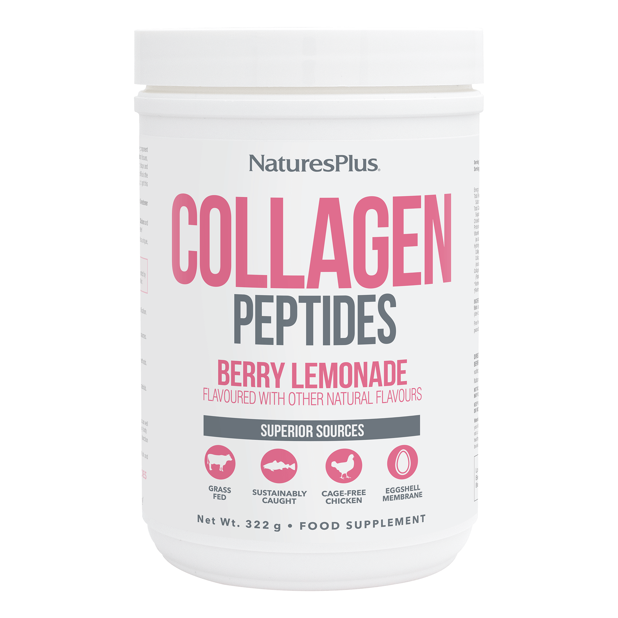 Nature’s Plus Collagen Peptides Berry Lemonade