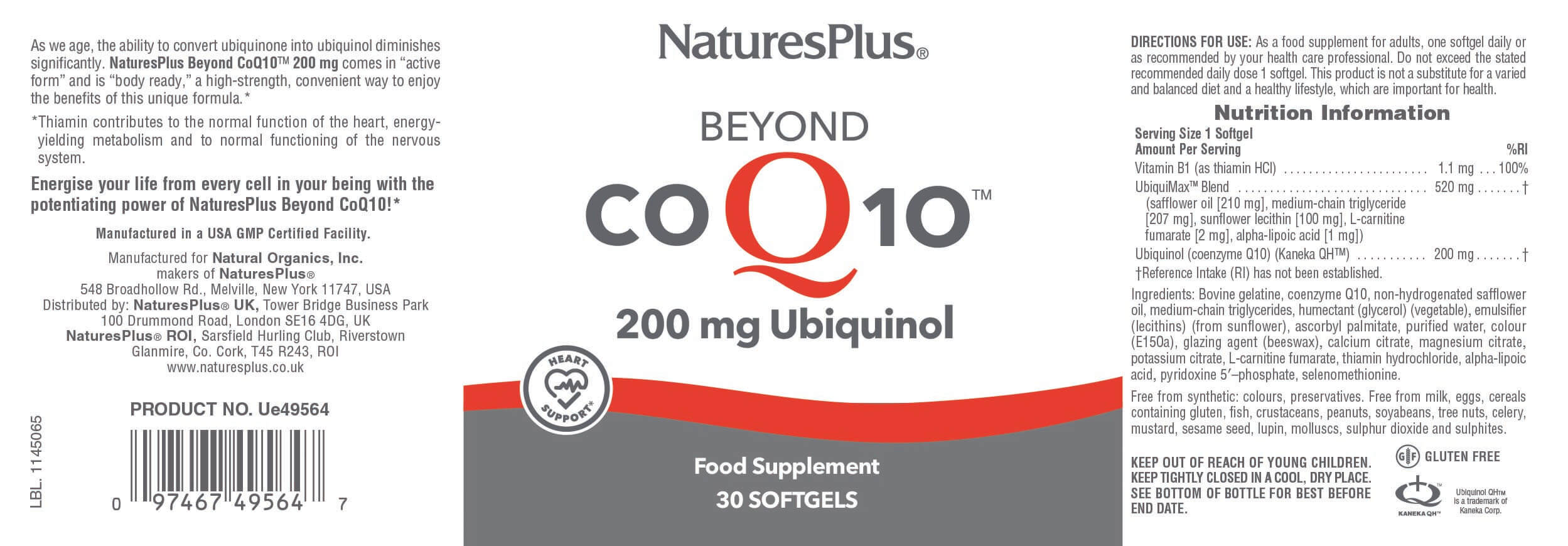 Nature’s Plus Beyond CoQ10