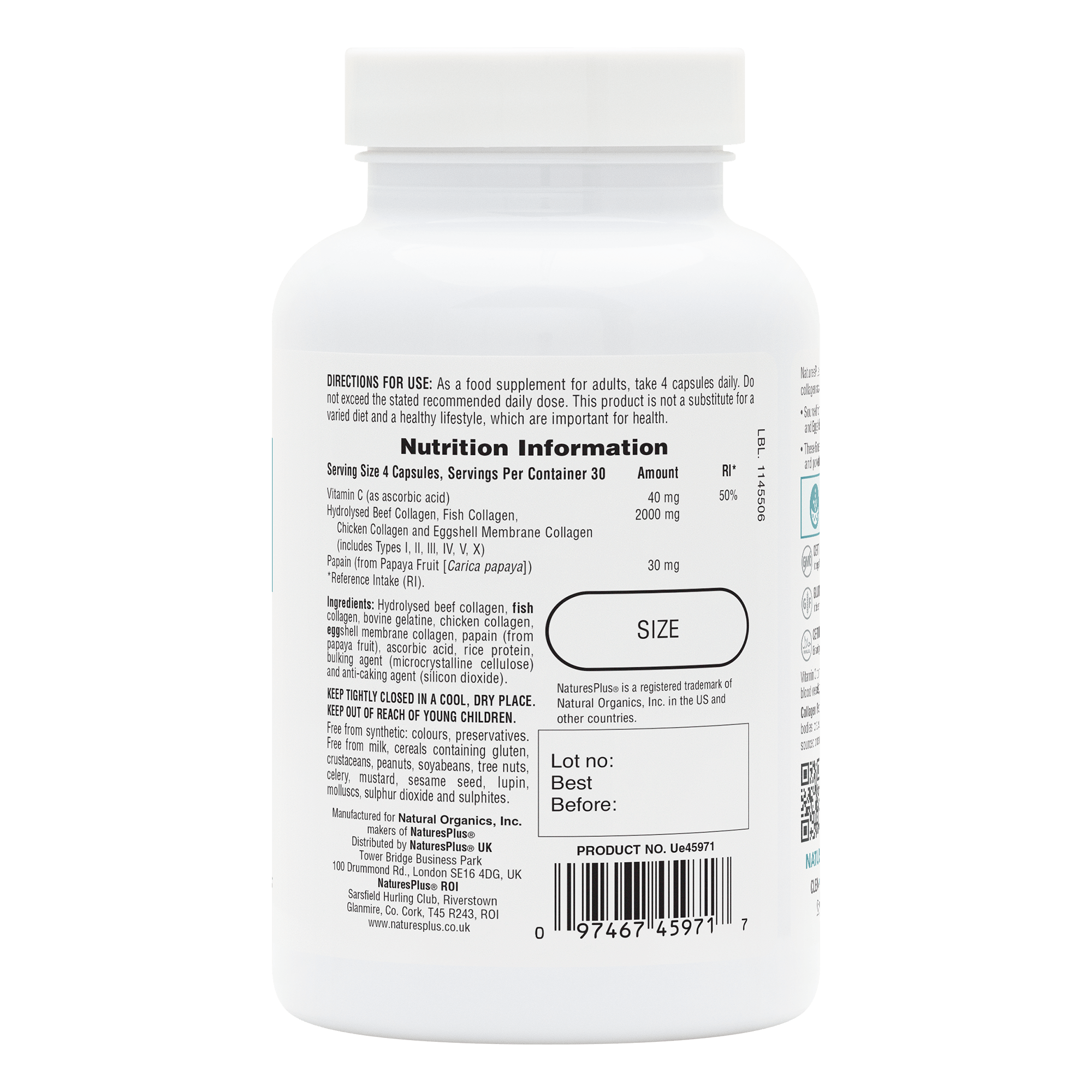Nature’s Plus Collagen Peptides Capsules