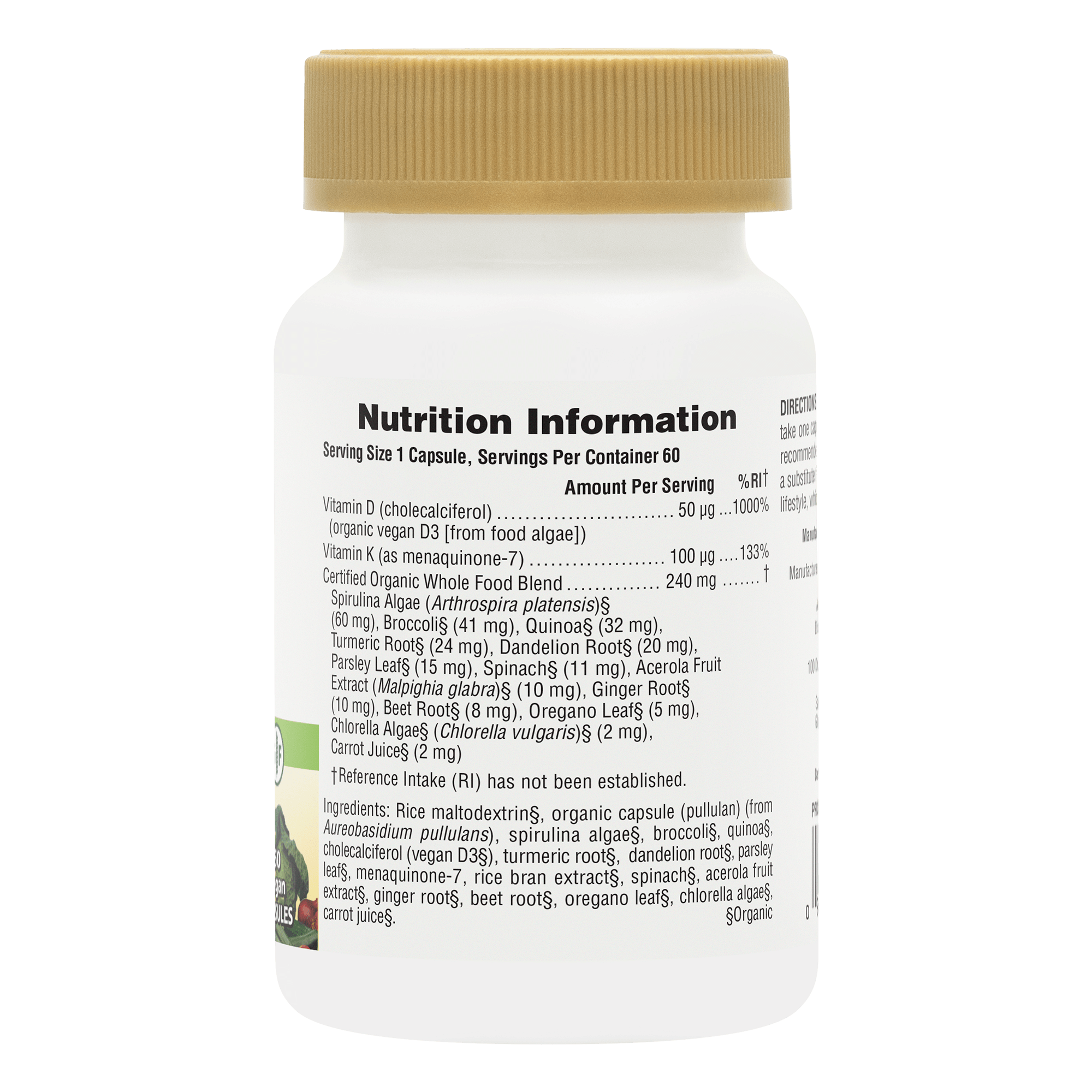 Nature’s Plus Source of Life Garden Vitamins D3 + K2