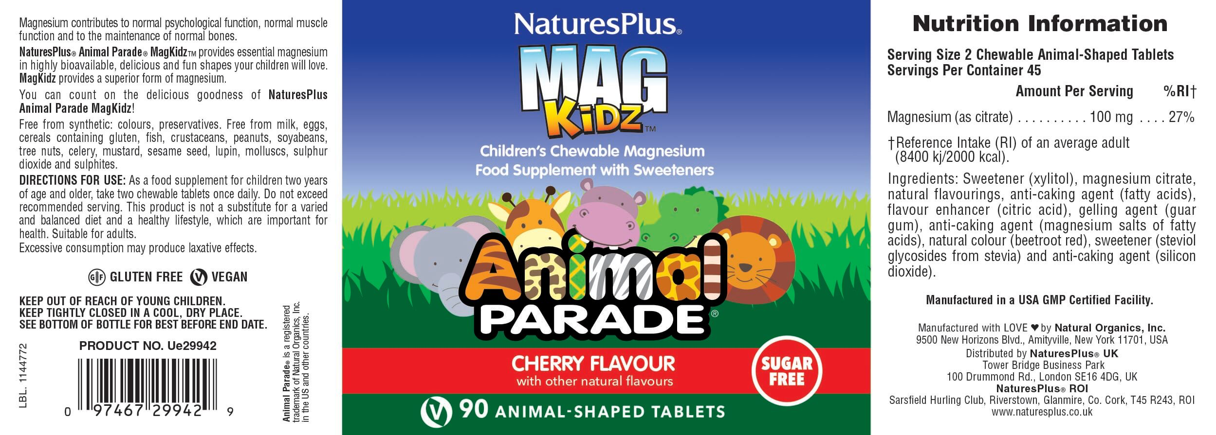 Nature’s Plus Animal Parade MagKidz Children’s Magnesium