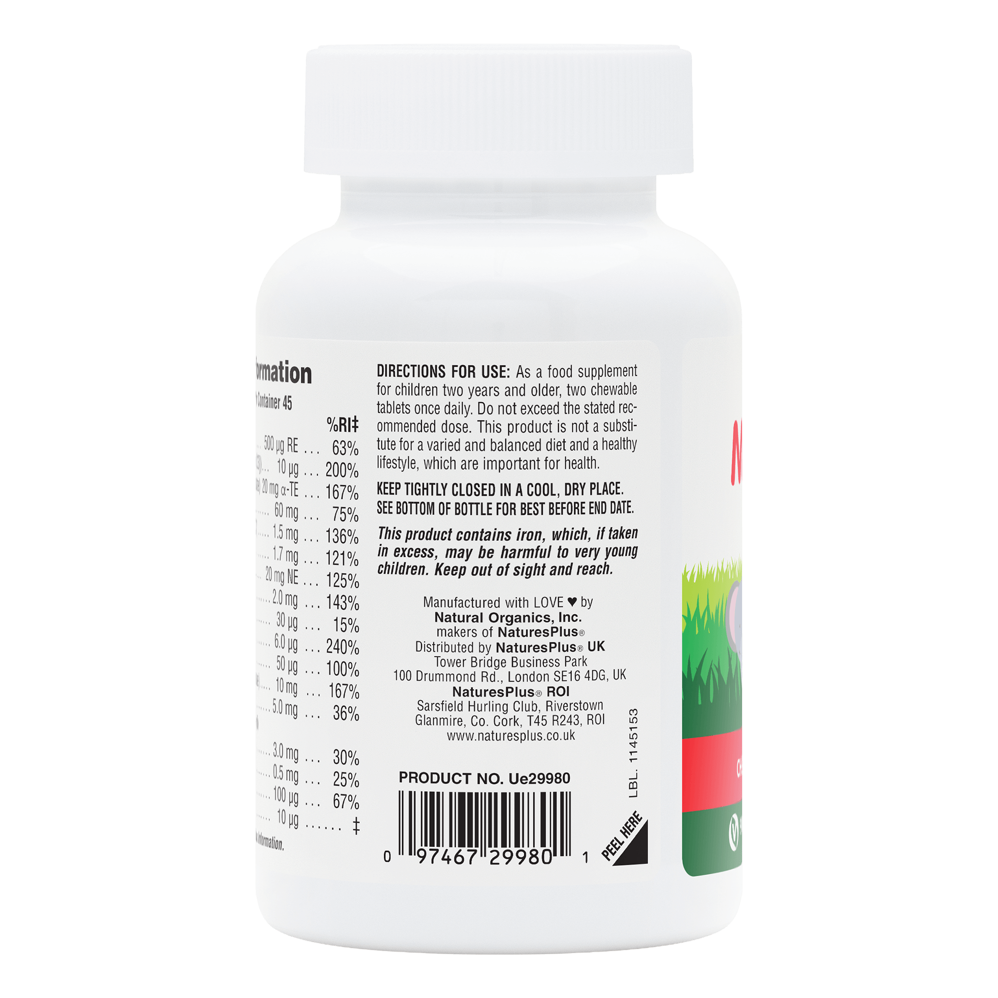 Nature’s Plus Animal Parade Children’s Multi-Vitamin Chewable