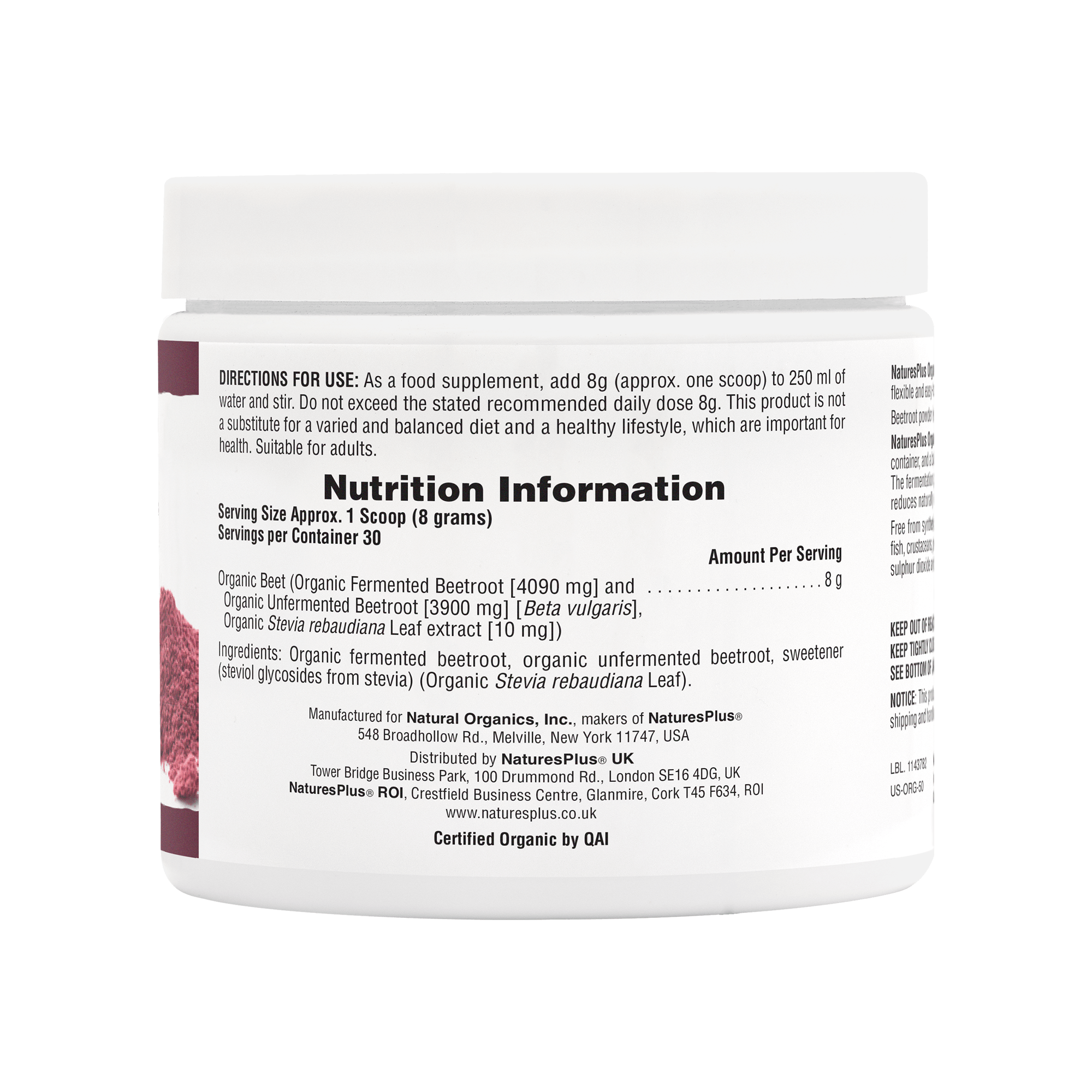 Nature’s Plus Organic Beet Powder