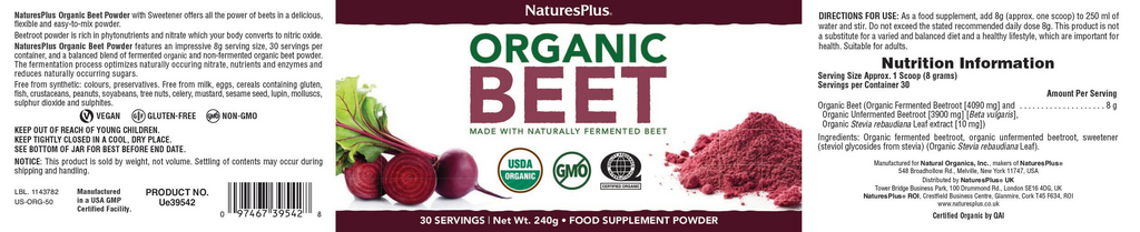 Nature’s Plus Organic Beet Powder