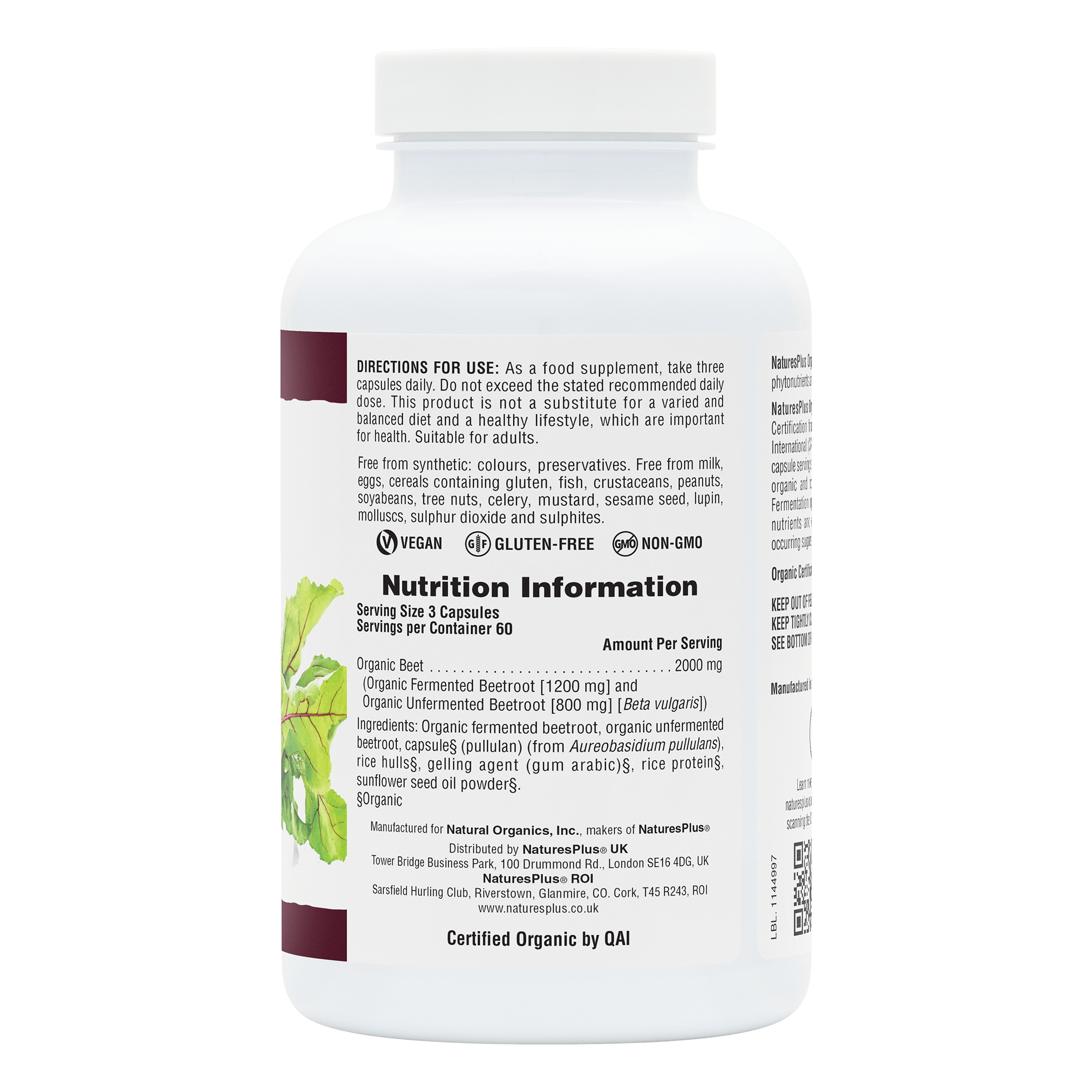 Nature’s Plus Organic Beet Capsules