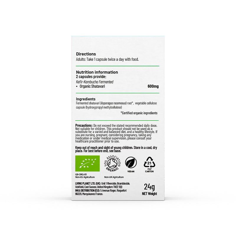 Living Nutrition Organic Fermented  Shatavari