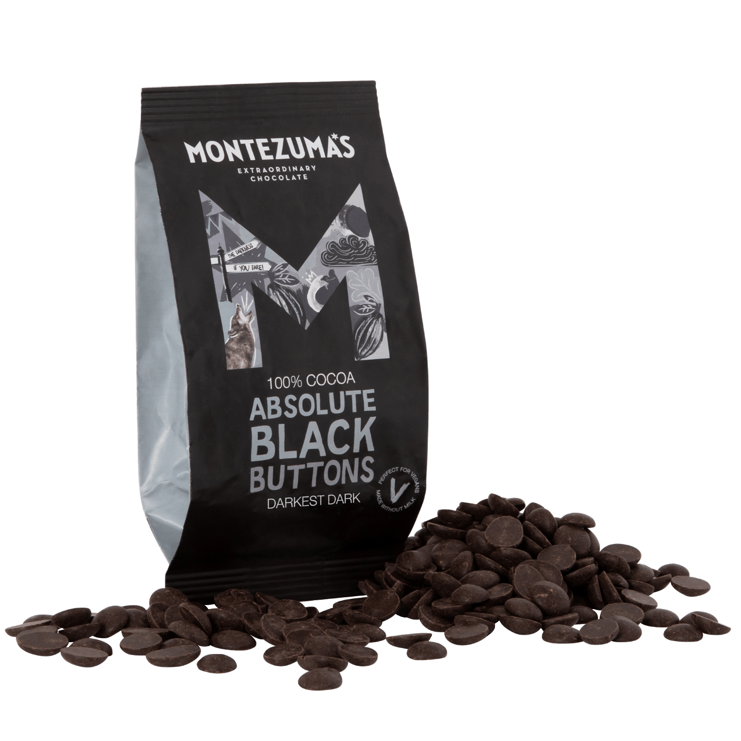 Montezuma’s Extraordinary Chocolate - Absolute Blck Buttons