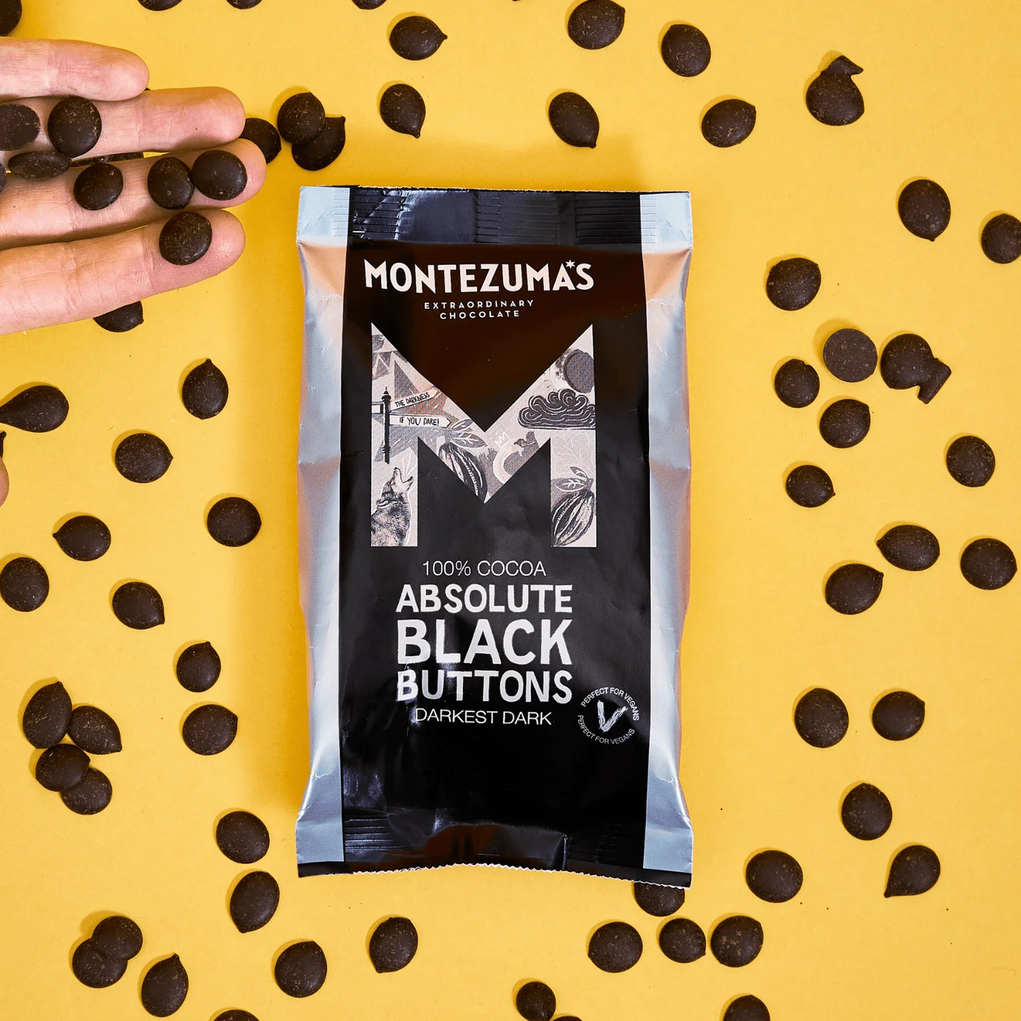Montezuma’s Extraordinary Chocolate - Absolute Blck Buttons