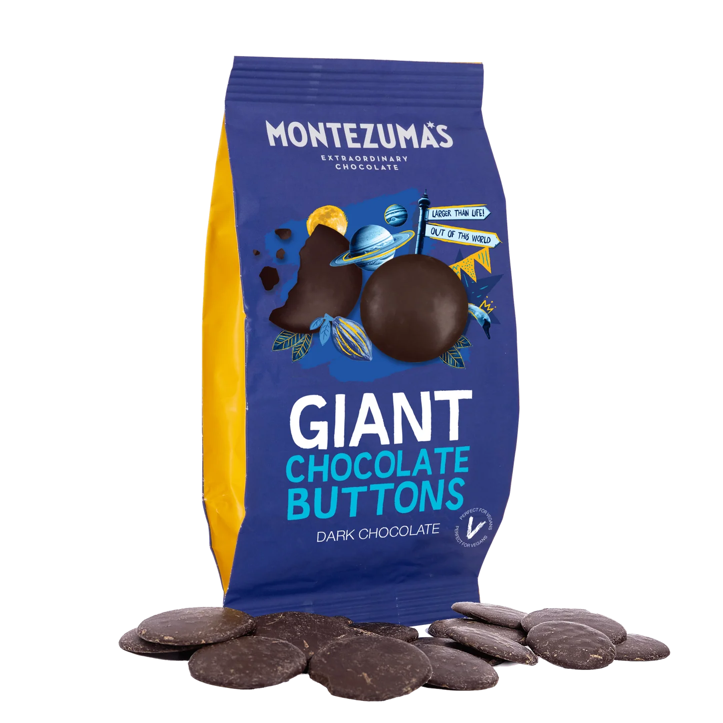 Montezuma’s Extraordinary Chocolate - Giant Dark Buttons