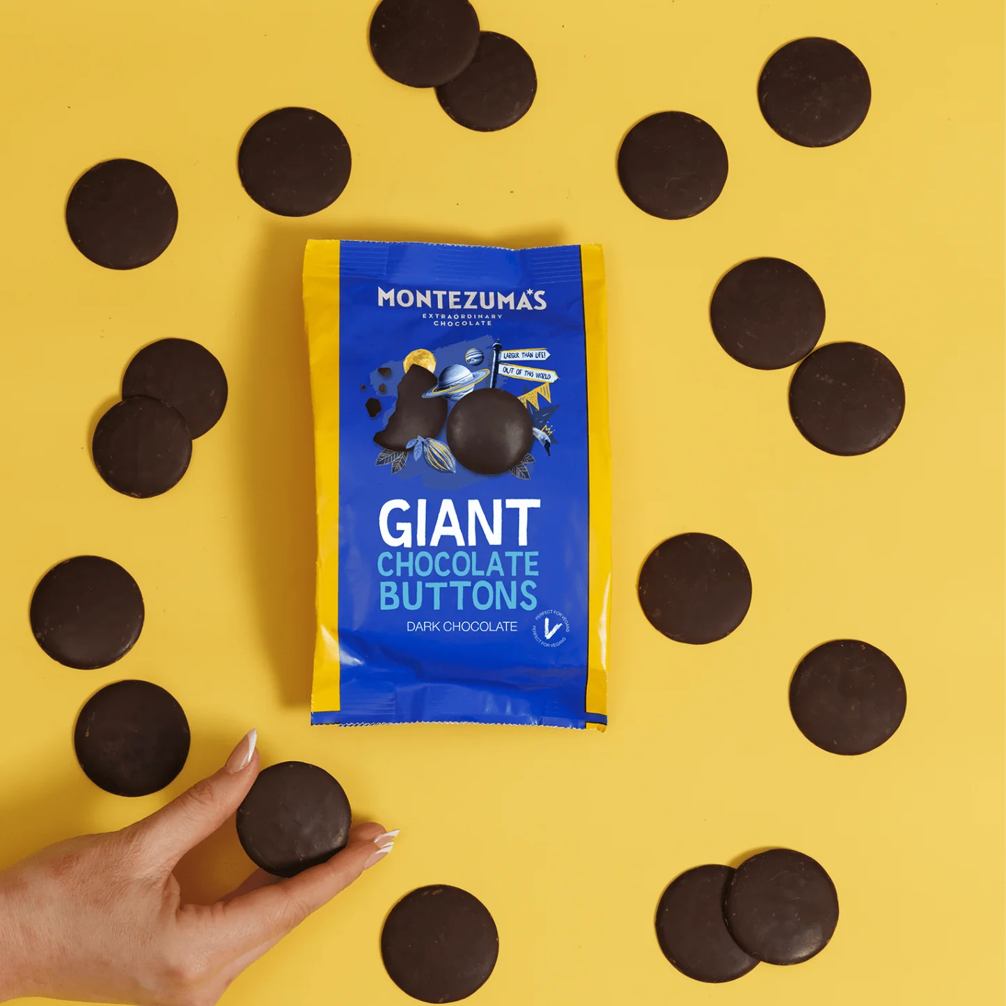 Montezuma’s Extraordinary Chocolate - Giant Dark Buttons