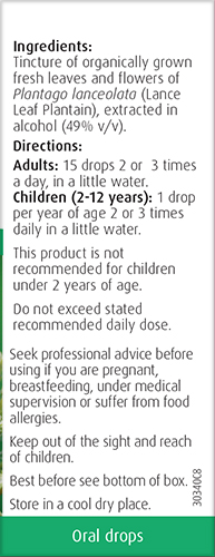 Plantago Oral Drops