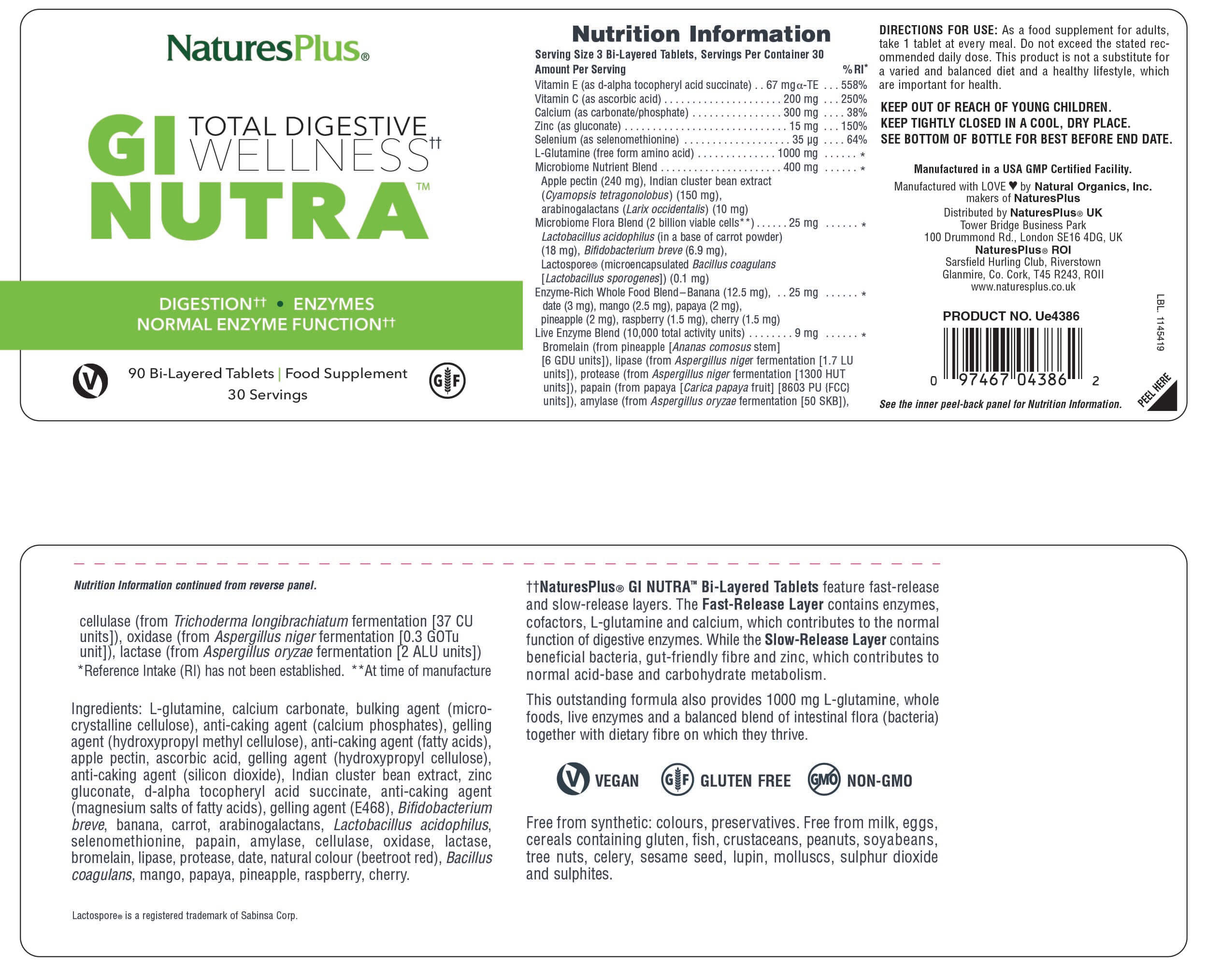 Nature’s Plus GI NUTRA