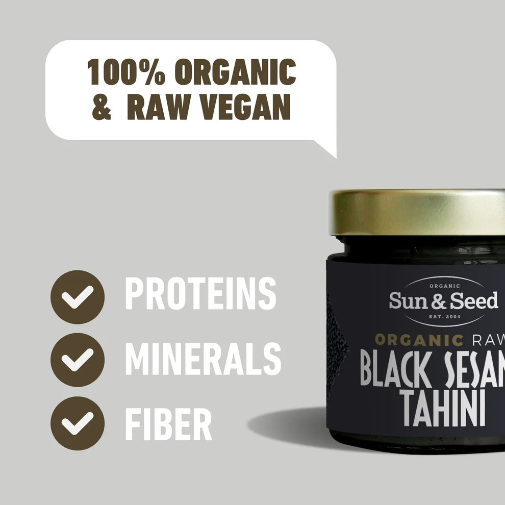 Sun & Seed Organic Raw Black Sesame Tahini